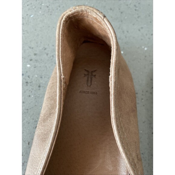 Frye Melanie Slip On Leather Flats Loafers Comfort Women’s Tan Size 7.5 - Picture 3 of 16